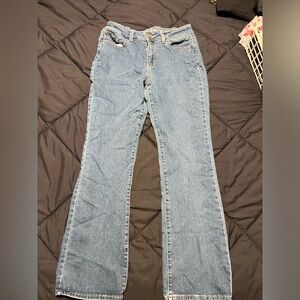 Mid rise boot cut jeans